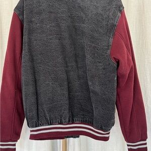 Stylish Black and Red Bomber Jacket